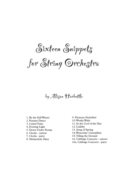 Sixteen Snippets, for Beginning String Orchestra