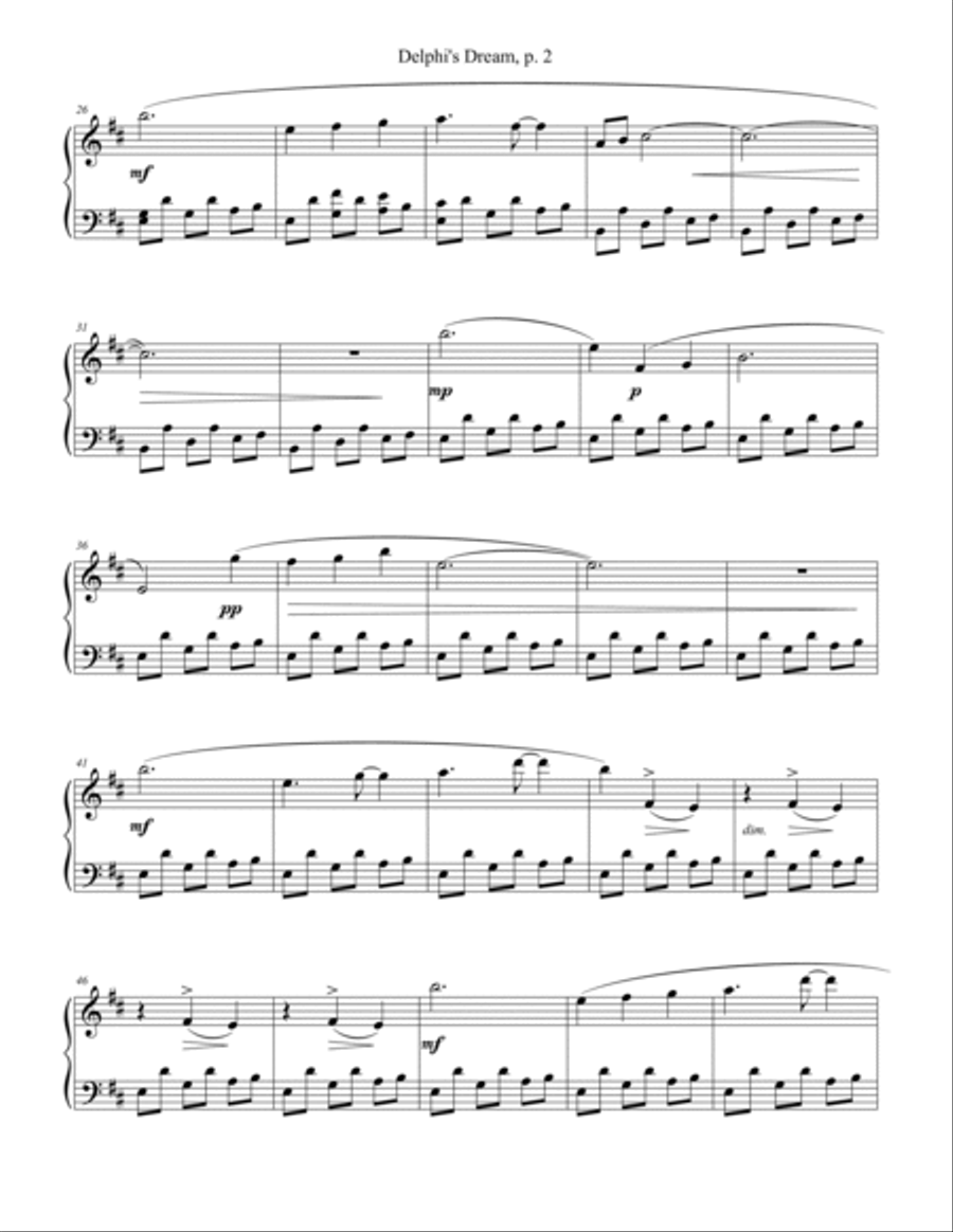 Delphi's Dream Delphi's Dream Piano Solo scores gallery preview page 3