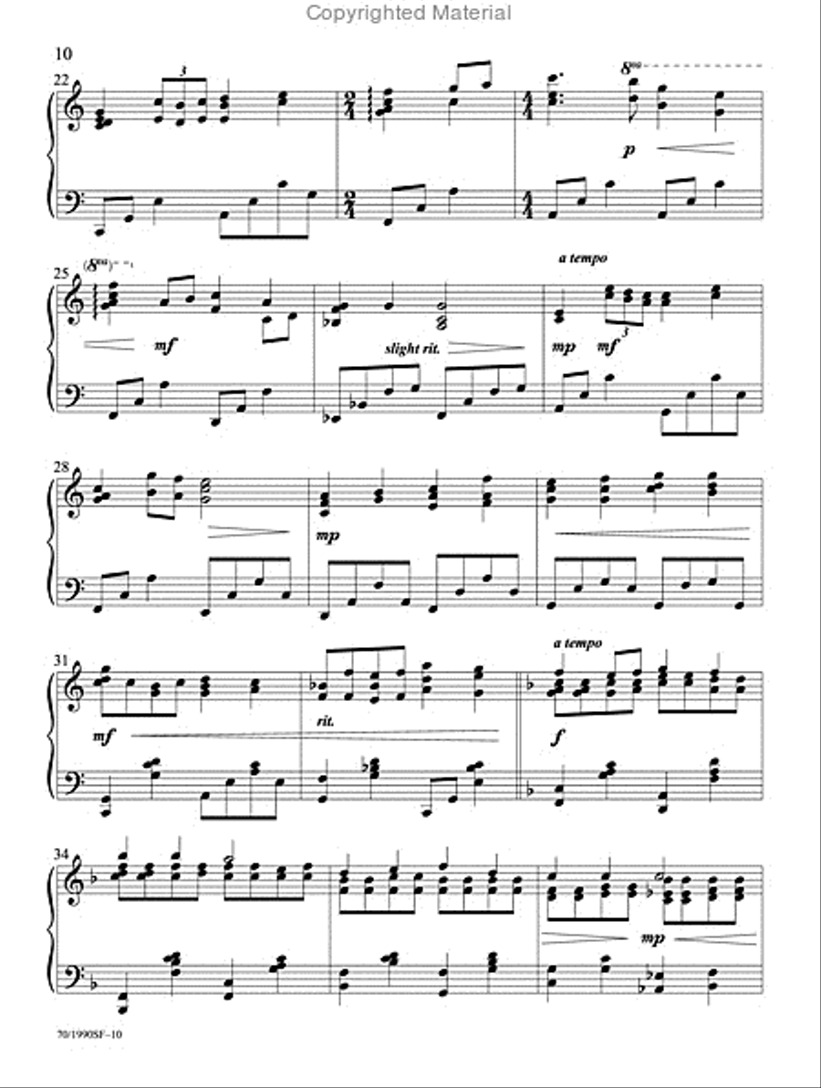 Filled with Thankfulness Piano Solo scores gallery preview page 9