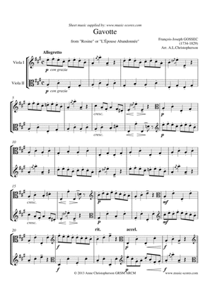 Gavotte from "Rosine" - Viola duet
