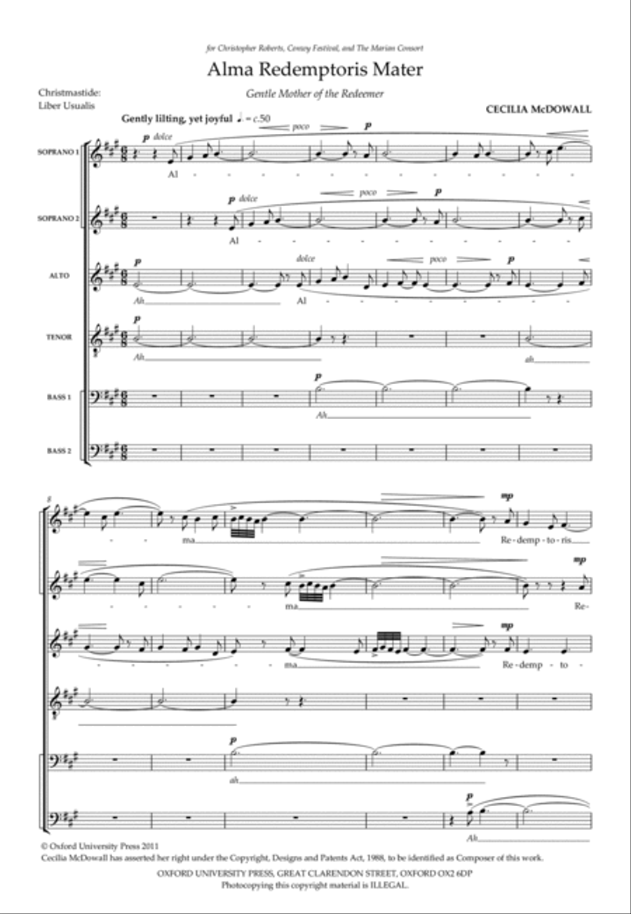 Alma Redemptoris Mater A Cappella scores gallery preview page 3