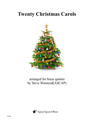 Book cover for Twenty Christmas Carols for Brass Quintet