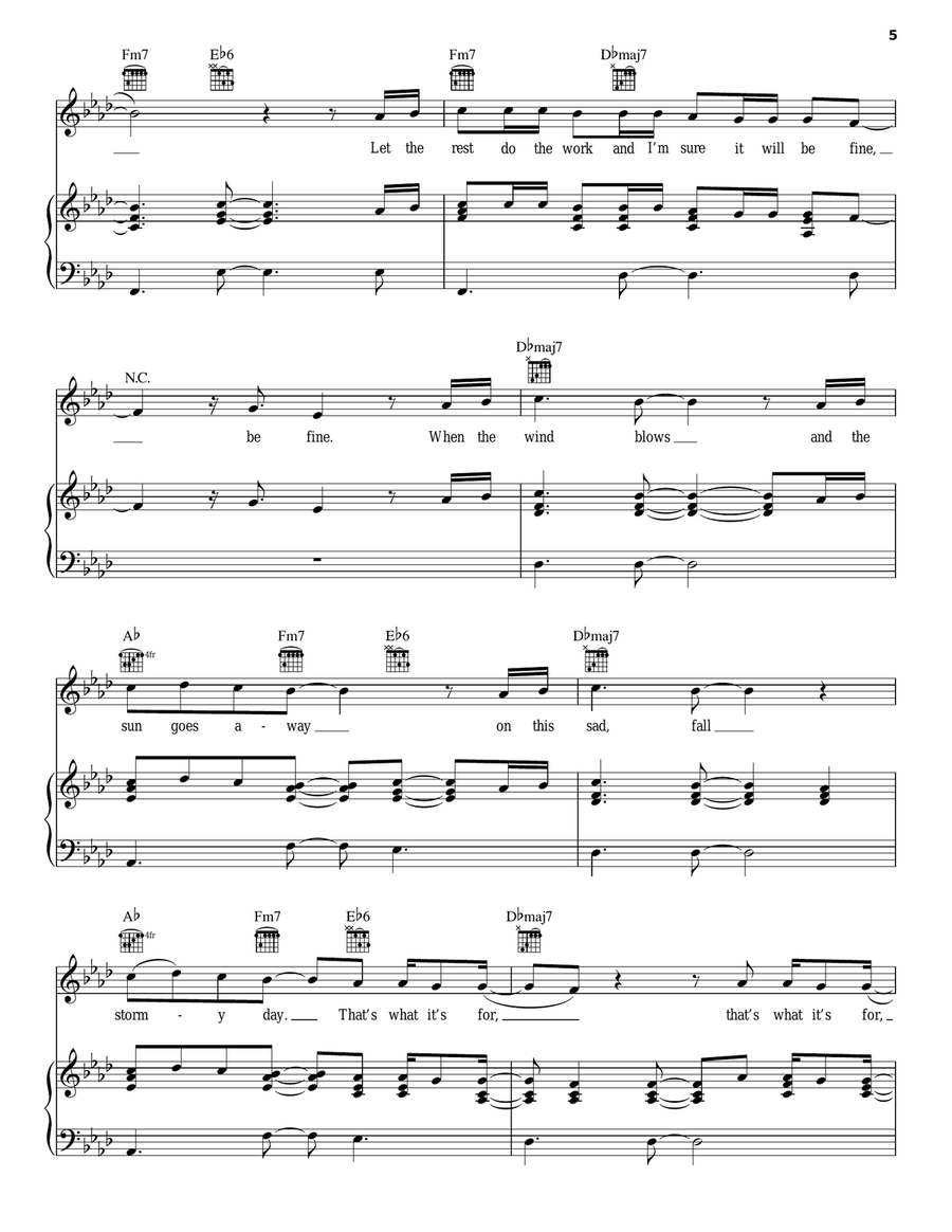 Yellow Raincoat Yellow Raincoat Piano, Vocal, Guitar scores gallery preview page 5