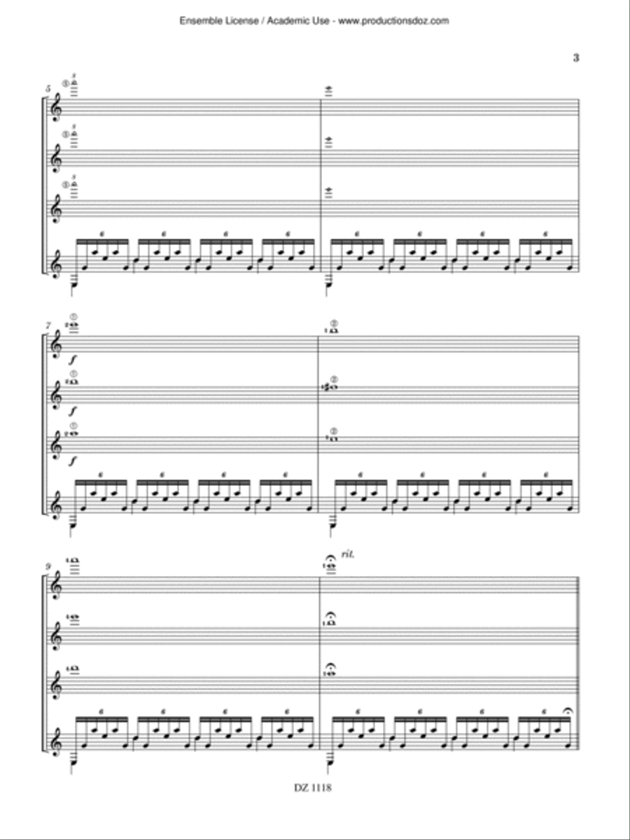 Le jardin merveilleux Le jardin merveilleux Guitar Ensemble scores gallery preview page 3