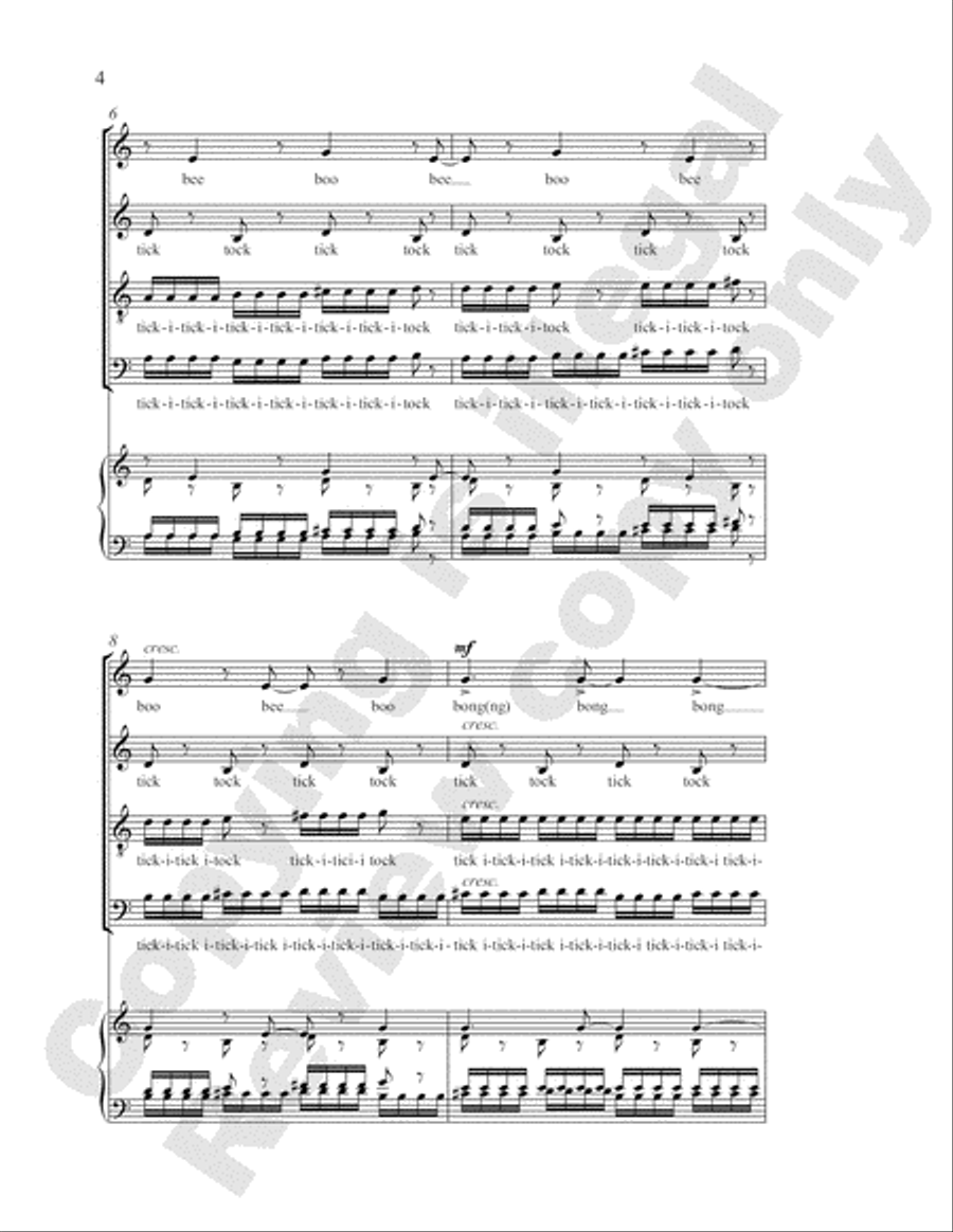 Time Pieces: 4. Clocks 4-Part scores gallery preview page 24