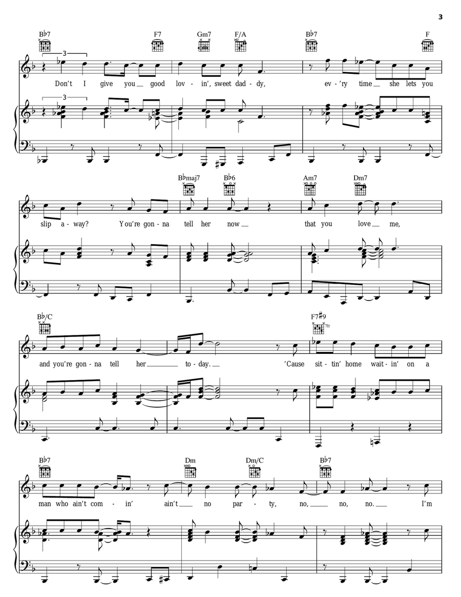 Ain't No Party Ain't No Party Piano, Vocal, Guitar scores gallery preview page 3