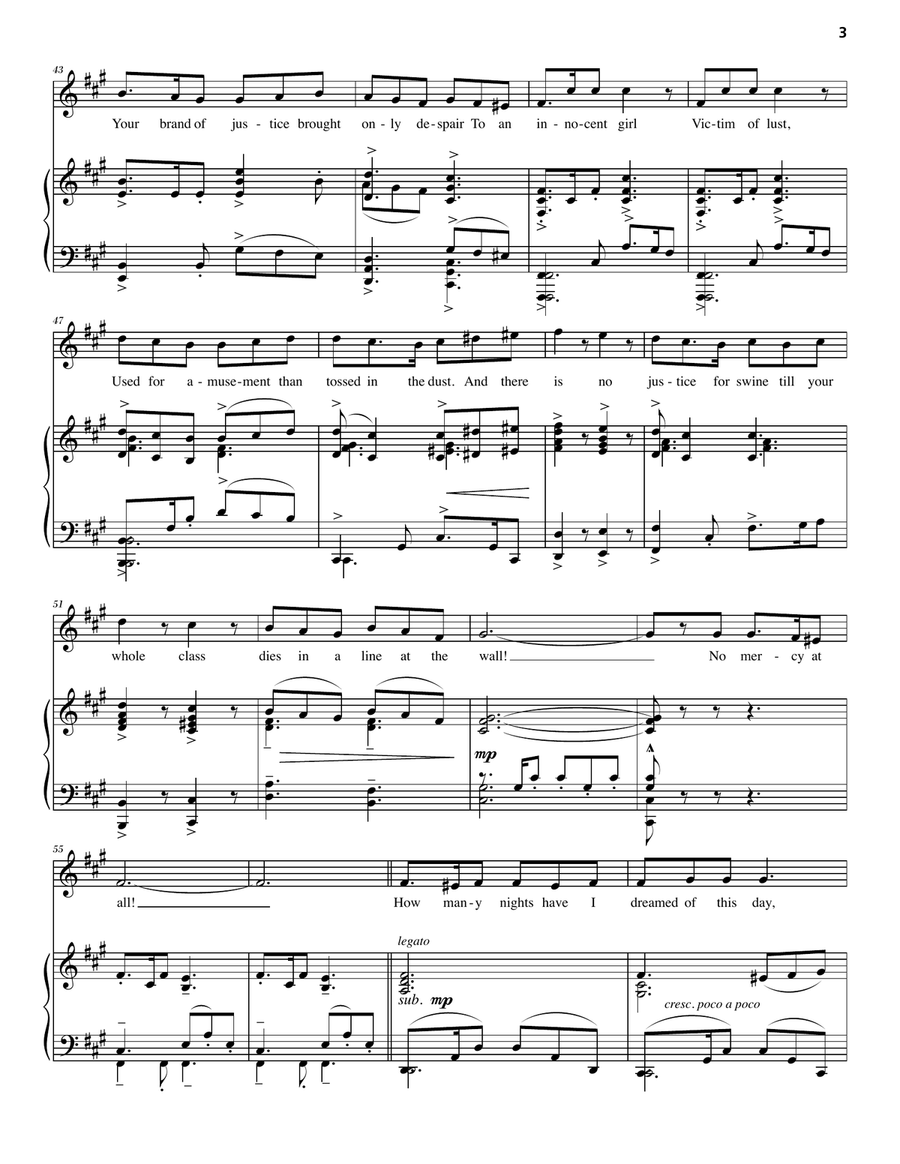 No Mercy At All (from Doctor Zhivago: The Broadway Musical) Voice scores gallery preview page 3