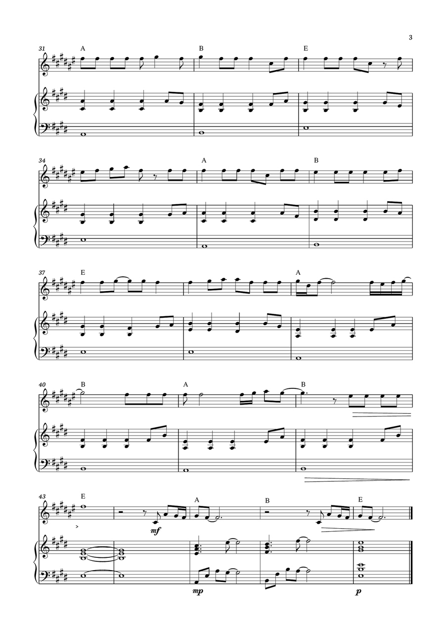 I Can Only Imagine B-Flat Clarinet scores gallery preview page 3