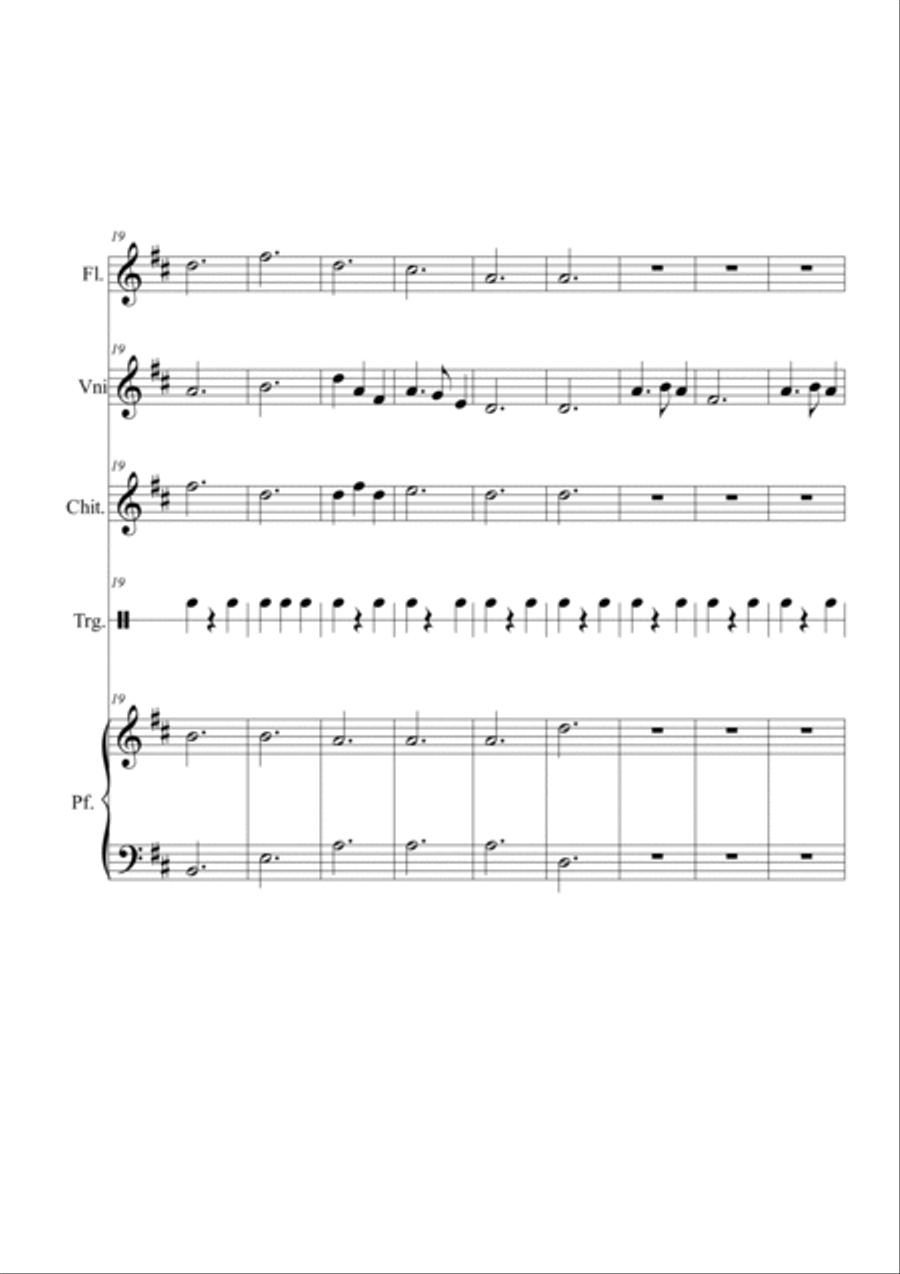 Stille Nacht. Easy ensamble Flute scores gallery preview page 3