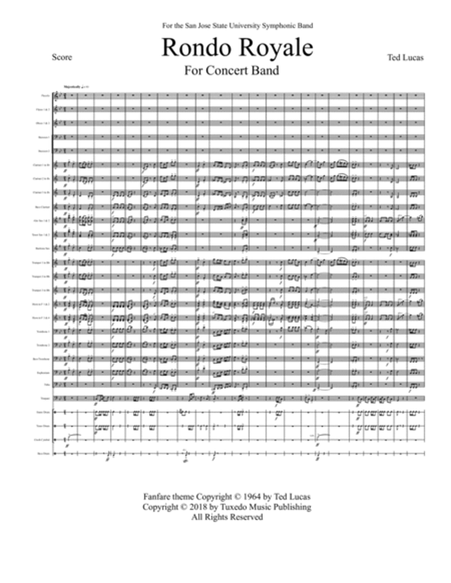 Rondo Royale, for Concert Band - Score Only image number null