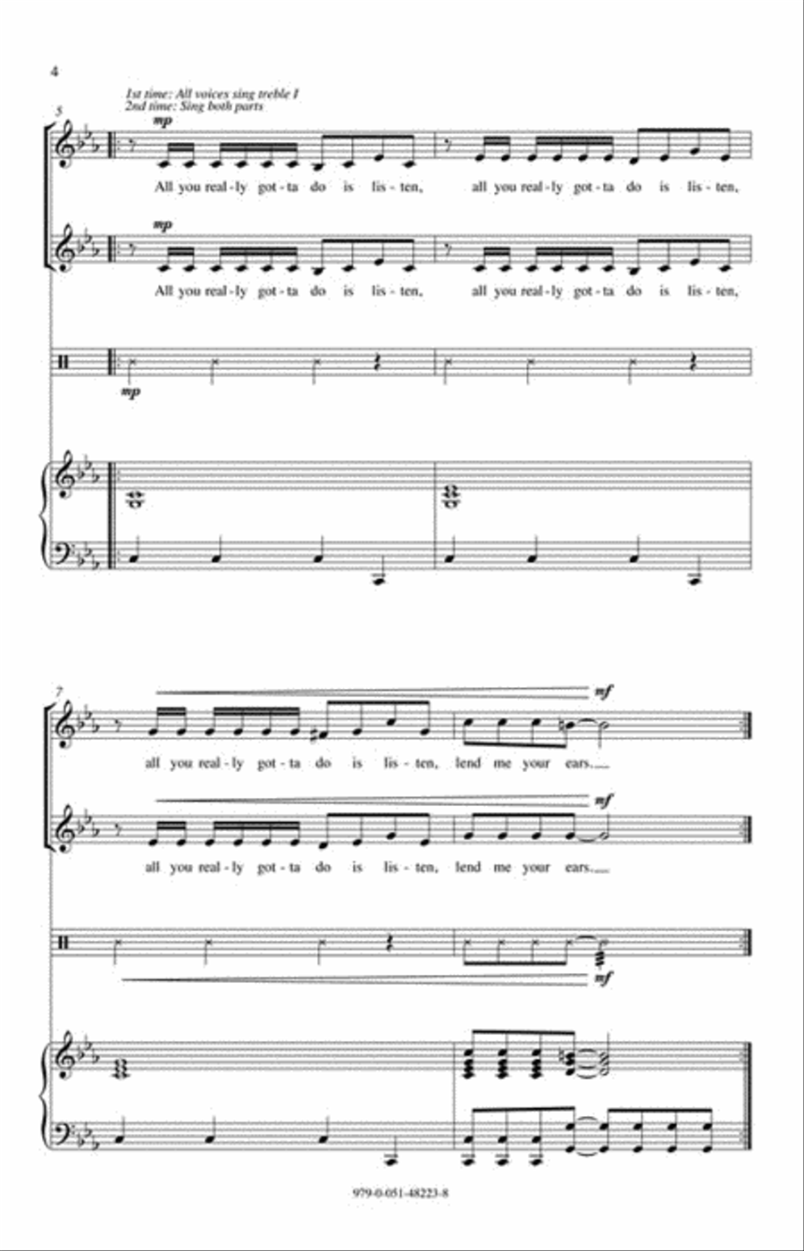 Tic Tac Unison Choir scores gallery preview page 3
