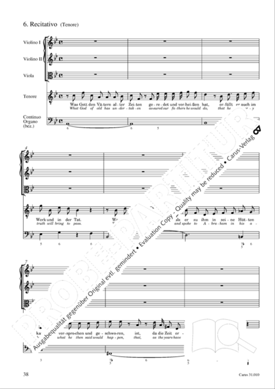 Magnify the Lord, my soul (Meine Seel erhebt den Herren) 4-Part scores gallery preview page 34
