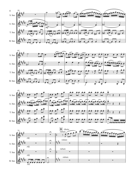 Albéniz - “Sevilla” from Suite Española (for Saxophone Quartet SATB) image number null
