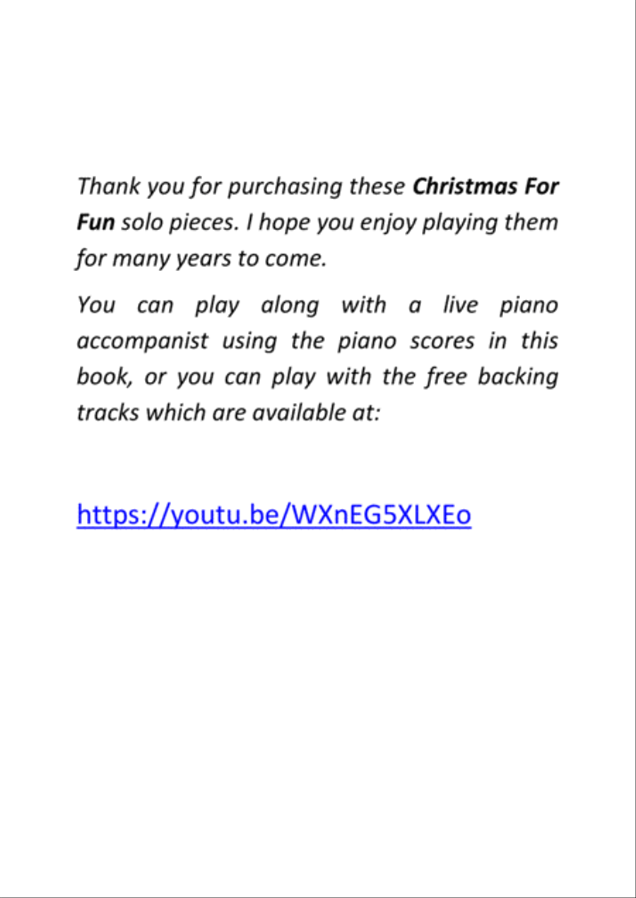 6 Christmas Clarinet Solos for Fun - with FREE BACKING TRACKS and piano accompaniment to play along Clarinet Solo scores gallery preview page 3