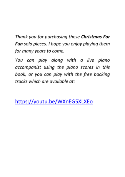 6 Christmas Clarinet Solos for Fun - with FREE BACKING TRACKS and piano accompaniment to play along image number null