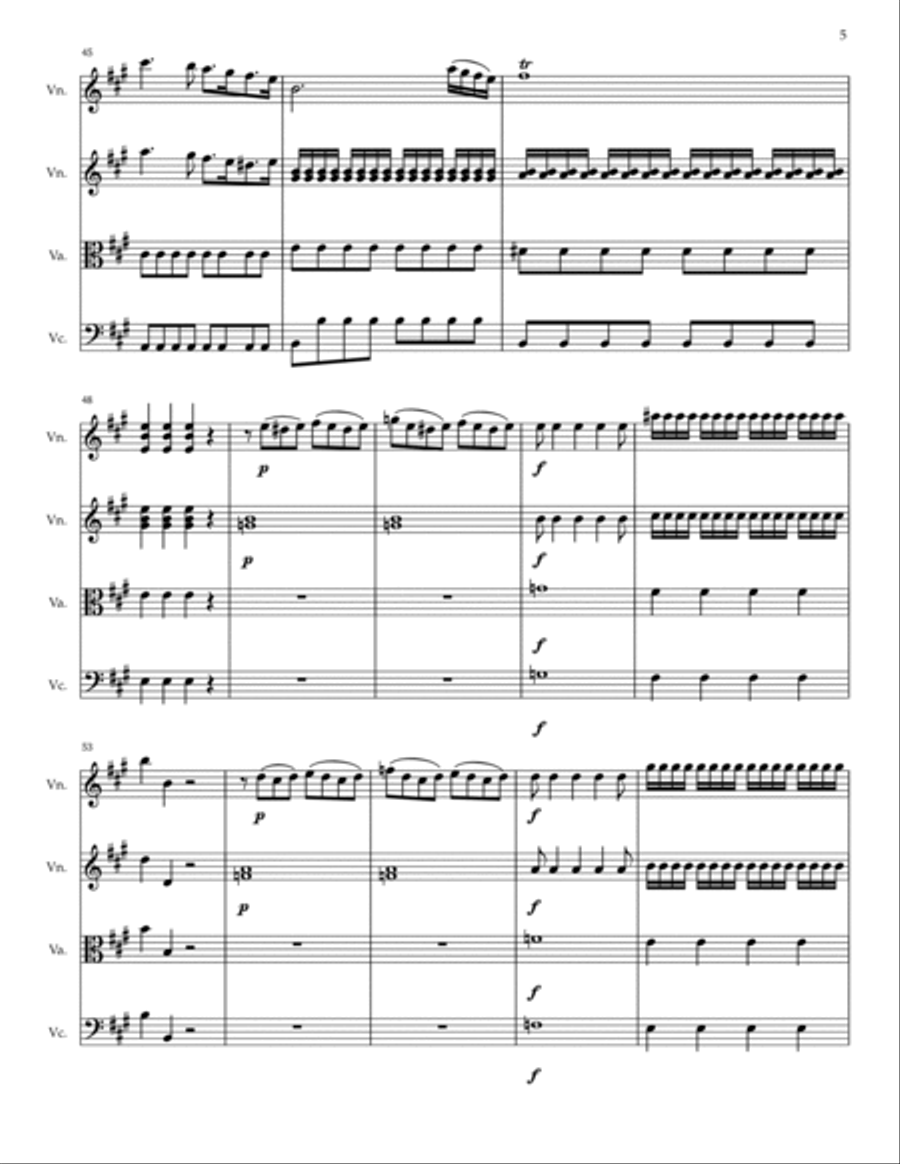 Violin Concerto in A, OP.5 no.2 First Movement Orchestra parts and score String Orchestra scores gallery preview page 5