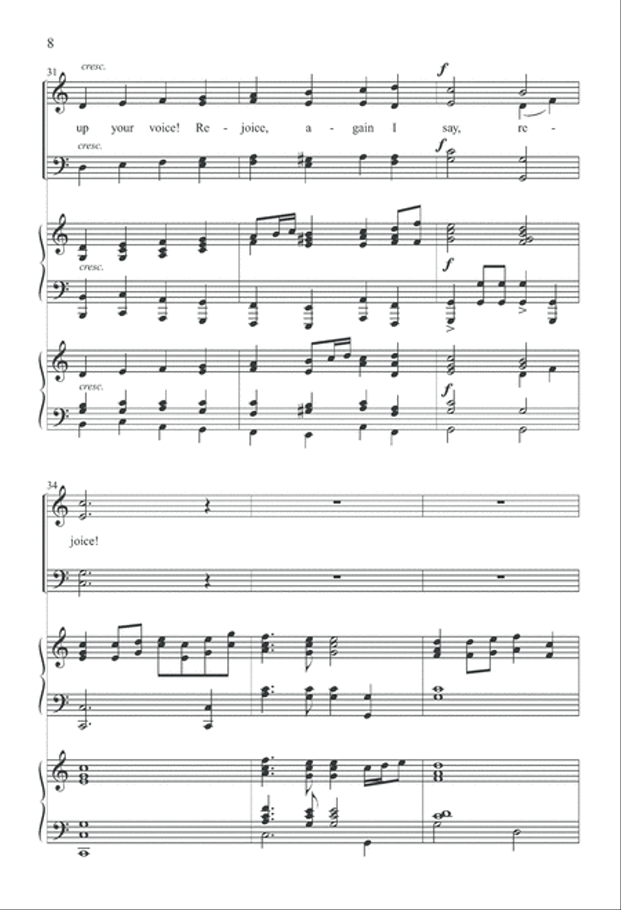 Rejoice, the Lord Is King 4-Part scores gallery preview page 8