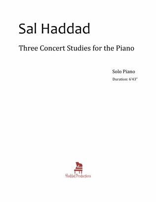 Three Concert Studies for the Piano Op. 7