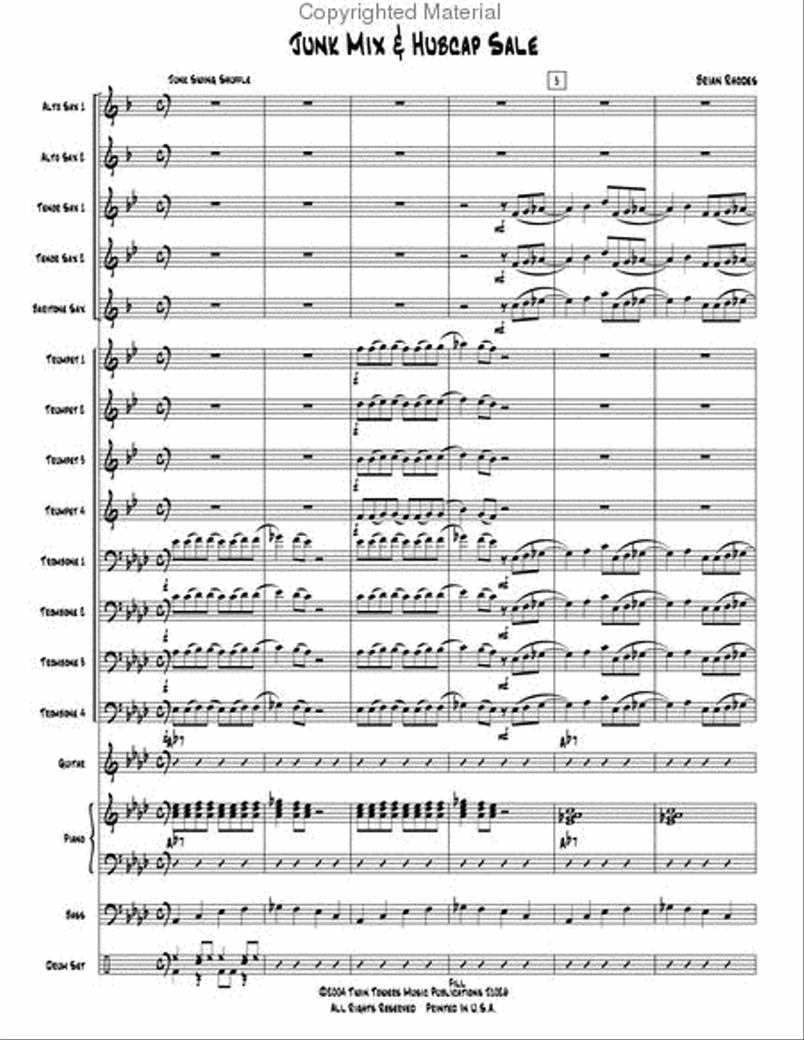 Junk Mix and Hubcap Sale Junk Mix and Hubcap Sale Jazz Ensemble scores gallery preview page 3