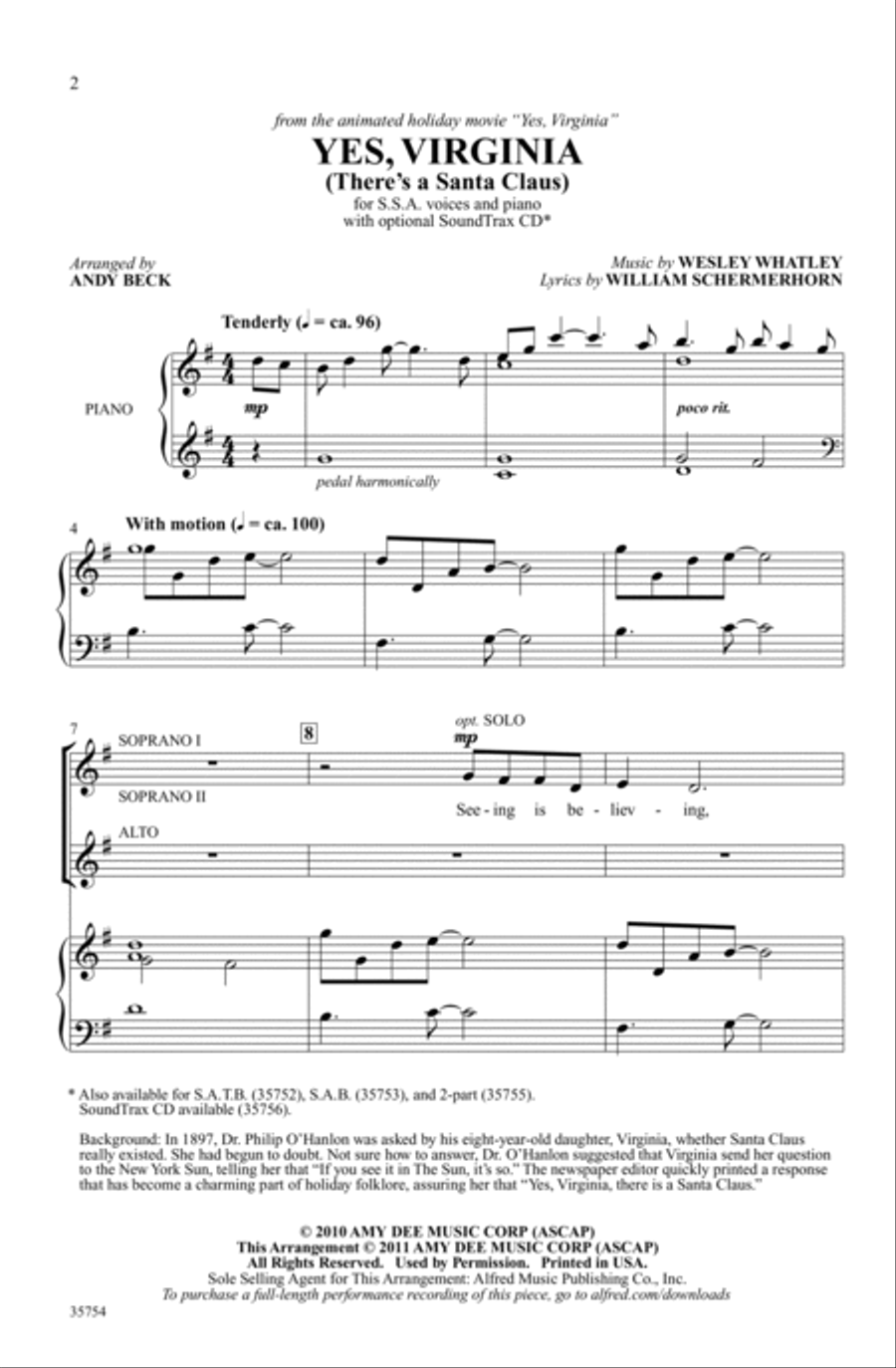 Yes, Virginia Yes, Virginia SSA scores gallery preview page 1