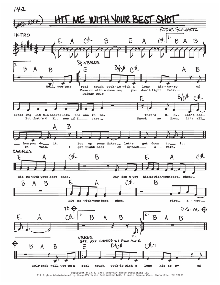 Hit Me With Your Best Shot Voice scores gallery preview page 1