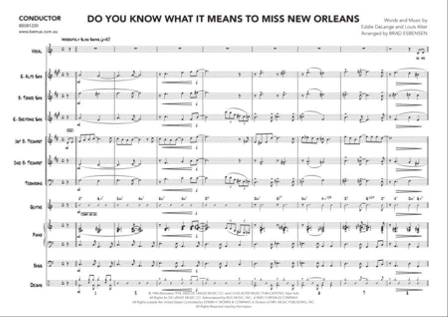 Do You Know What It Means To Miss New Orleans Jazz Ensemble scores gallery preview page 3
