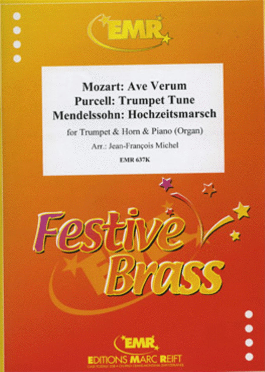Ave Verum (Mozart) / Trumpet Tune (Purcell) / Hochzeitsmarsch (Mendelssohn) Brass Ensemble scores gallery preview page 1