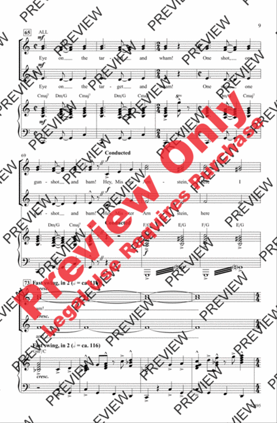 Don't Rain on My Parade Women's Choir scores gallery preview page 9