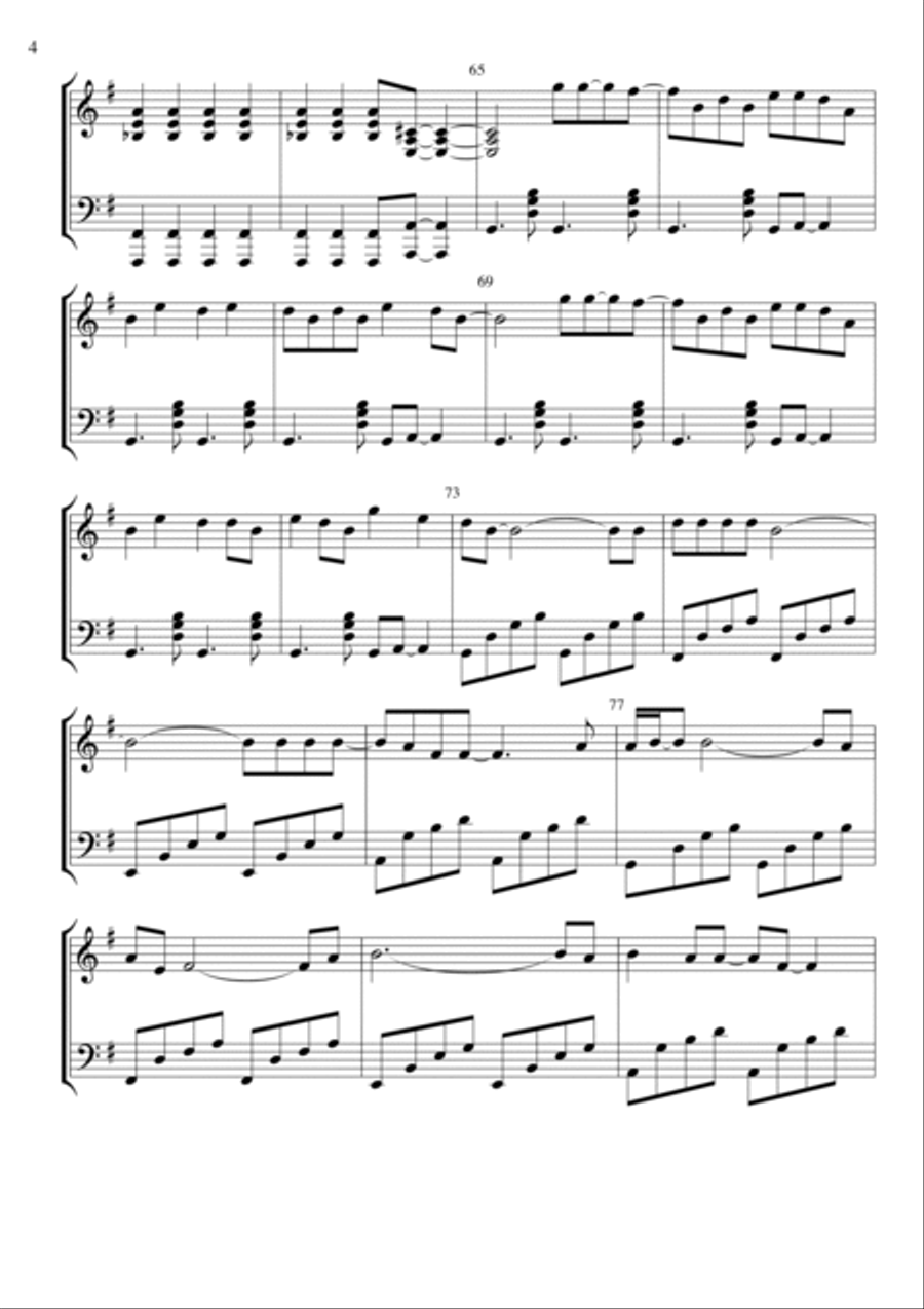 One More Time Piano Solo scores gallery preview page 4