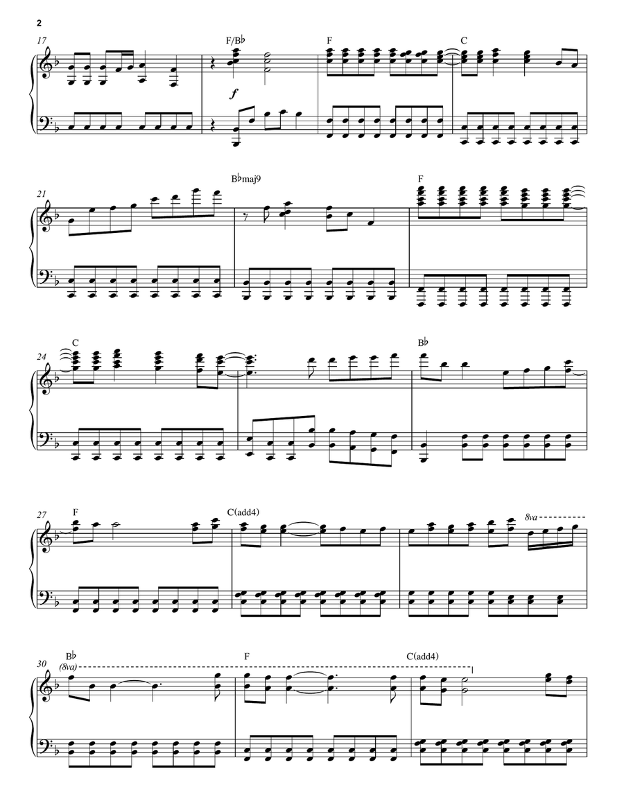 When You're Gone Piano Solo scores gallery preview page 2