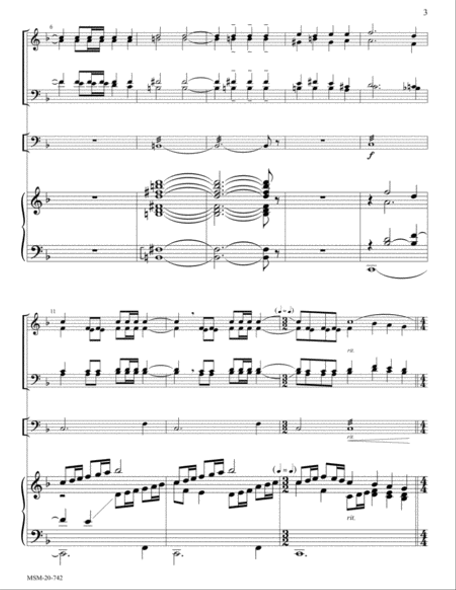 Hail Thee, Festival Day 4-Part scores gallery preview page 2