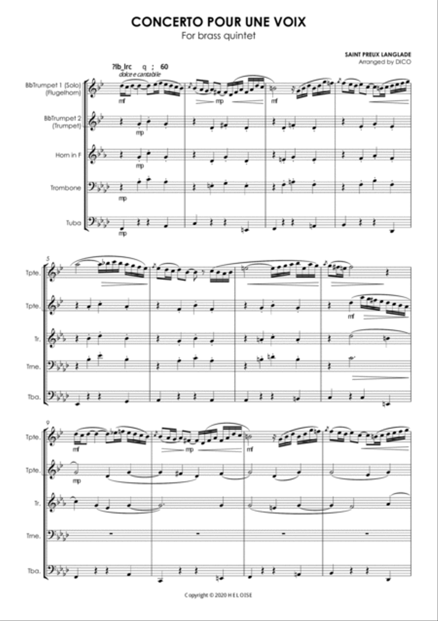 Concerto Pour Une Voix Brass Ensemble scores gallery preview page 2
