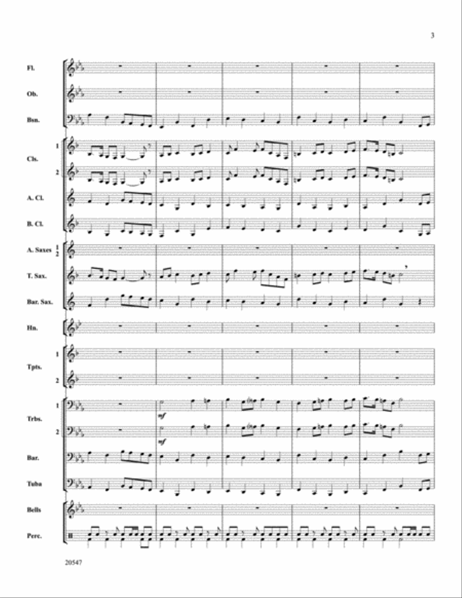 Unity March Concert Band scores gallery preview page 3