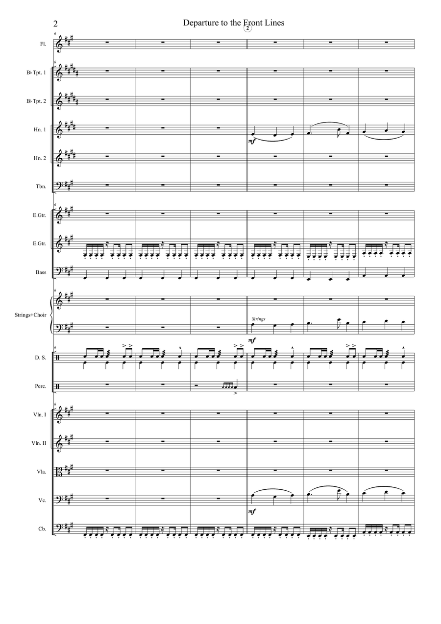 Departure To The Front Lines Chamber Orchestra scores gallery preview page 2