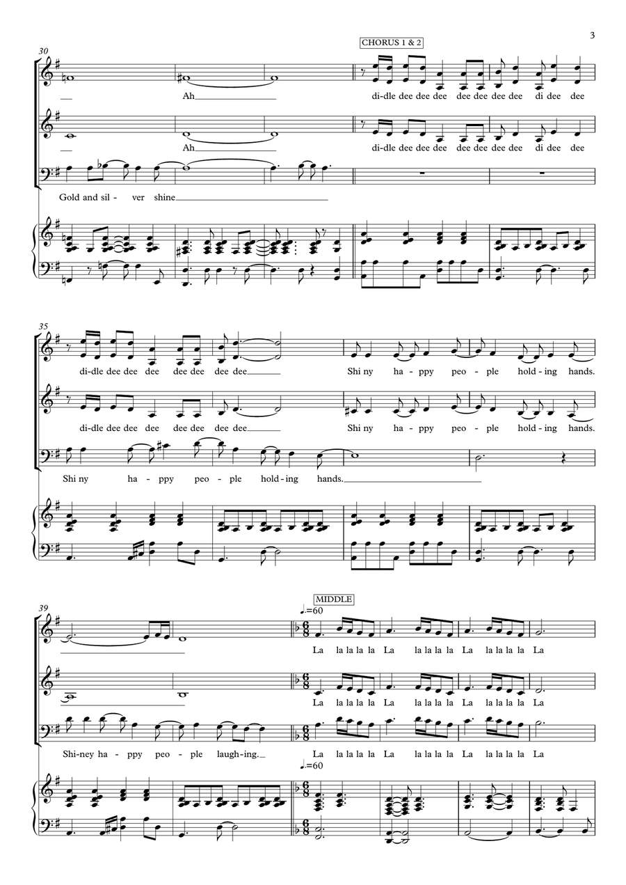 Shiny Happy People 3-Part scores gallery preview page 3