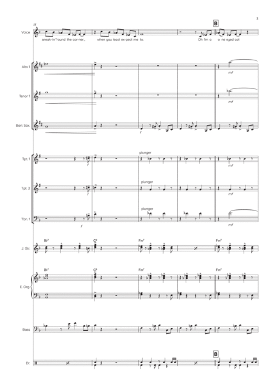 Sneaking Up On You Jazz Ensemble scores gallery preview page 4