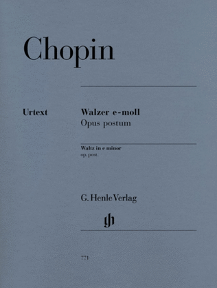 Book cover for Chopin - Waltz E Minor Op Posth Piano