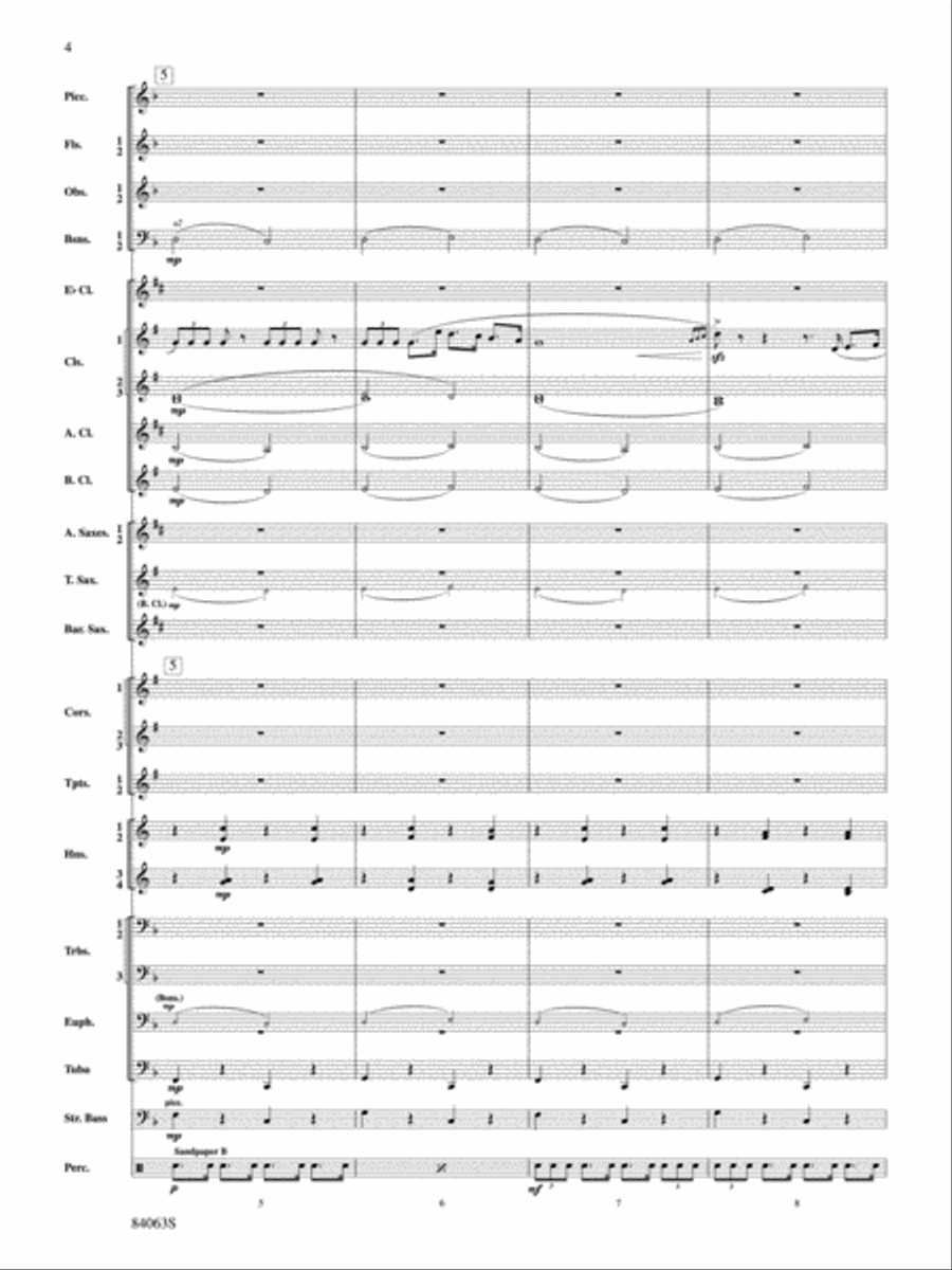 Sandpaper Ballet Sandpaper Ballet Concert Band scores gallery preview page 3