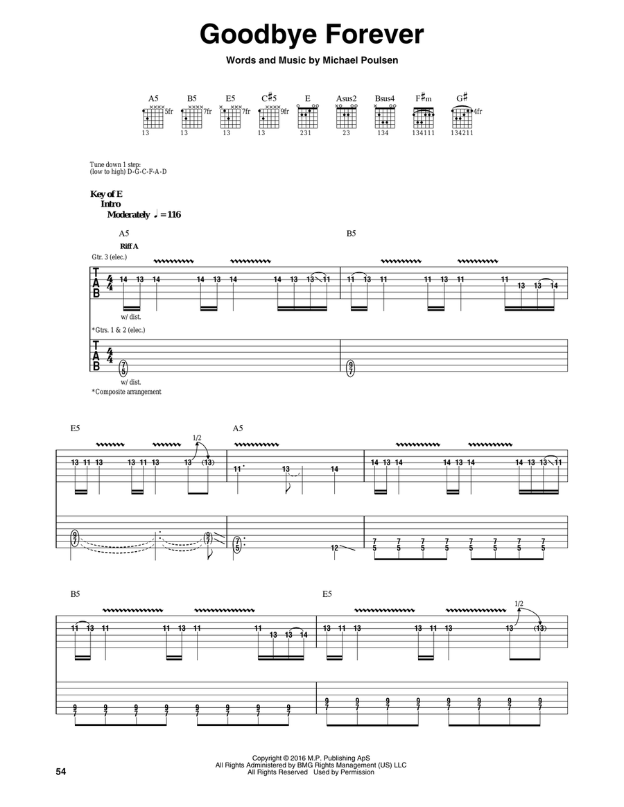 Goodbye Forever Acoustic Guitar scores gallery preview page 1