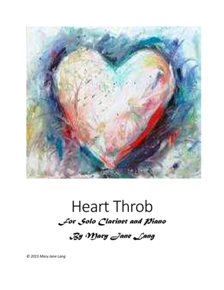 Book cover for Heart Throb for Solo Clarinet and Piano