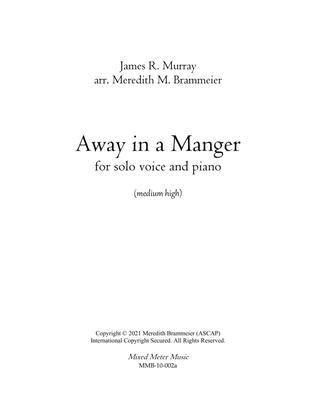 Away in a Manger for medium high voice and piano