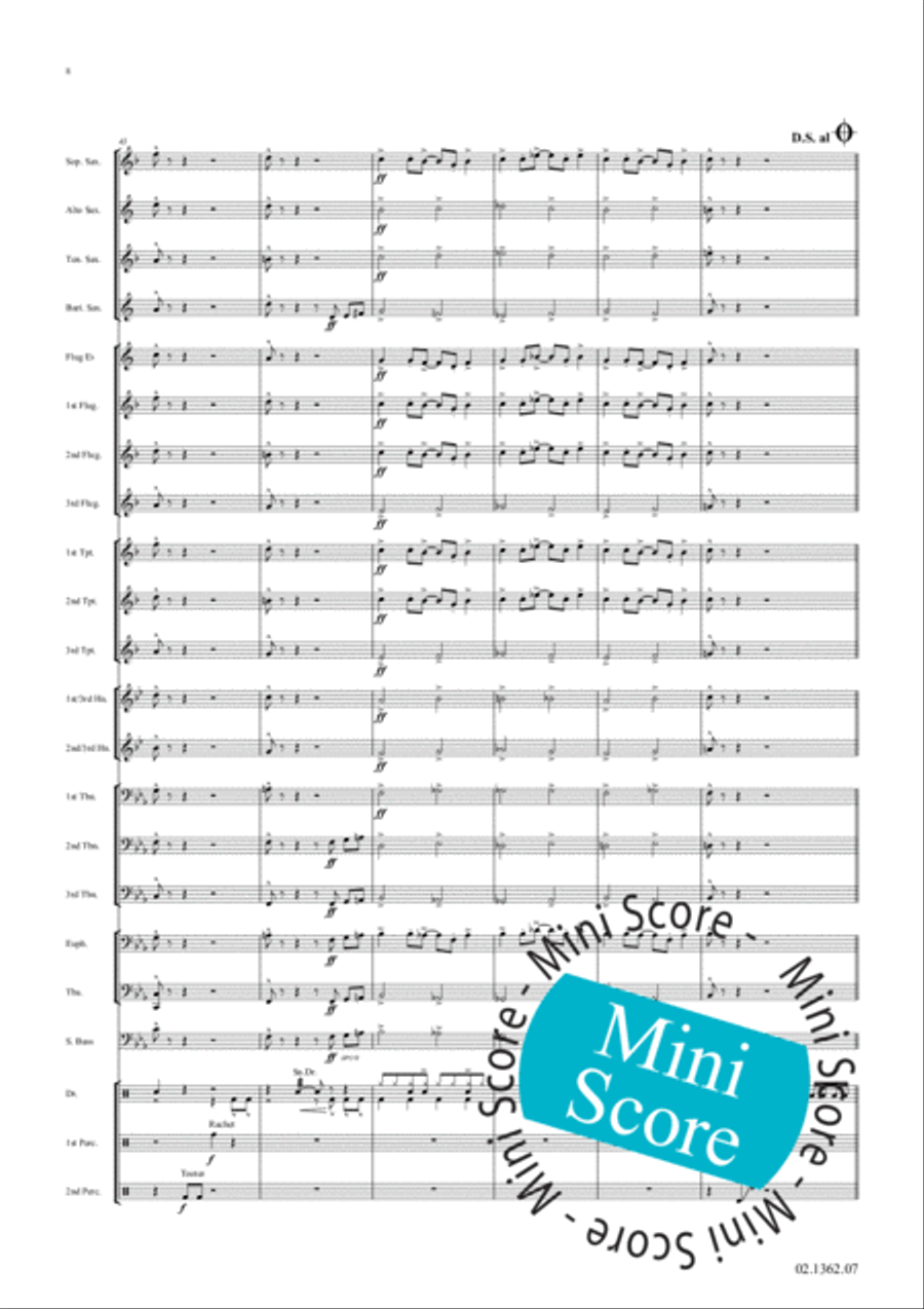Fascinating Drums / Pavane In Blue Fanfare Band scores gallery preview page 14
