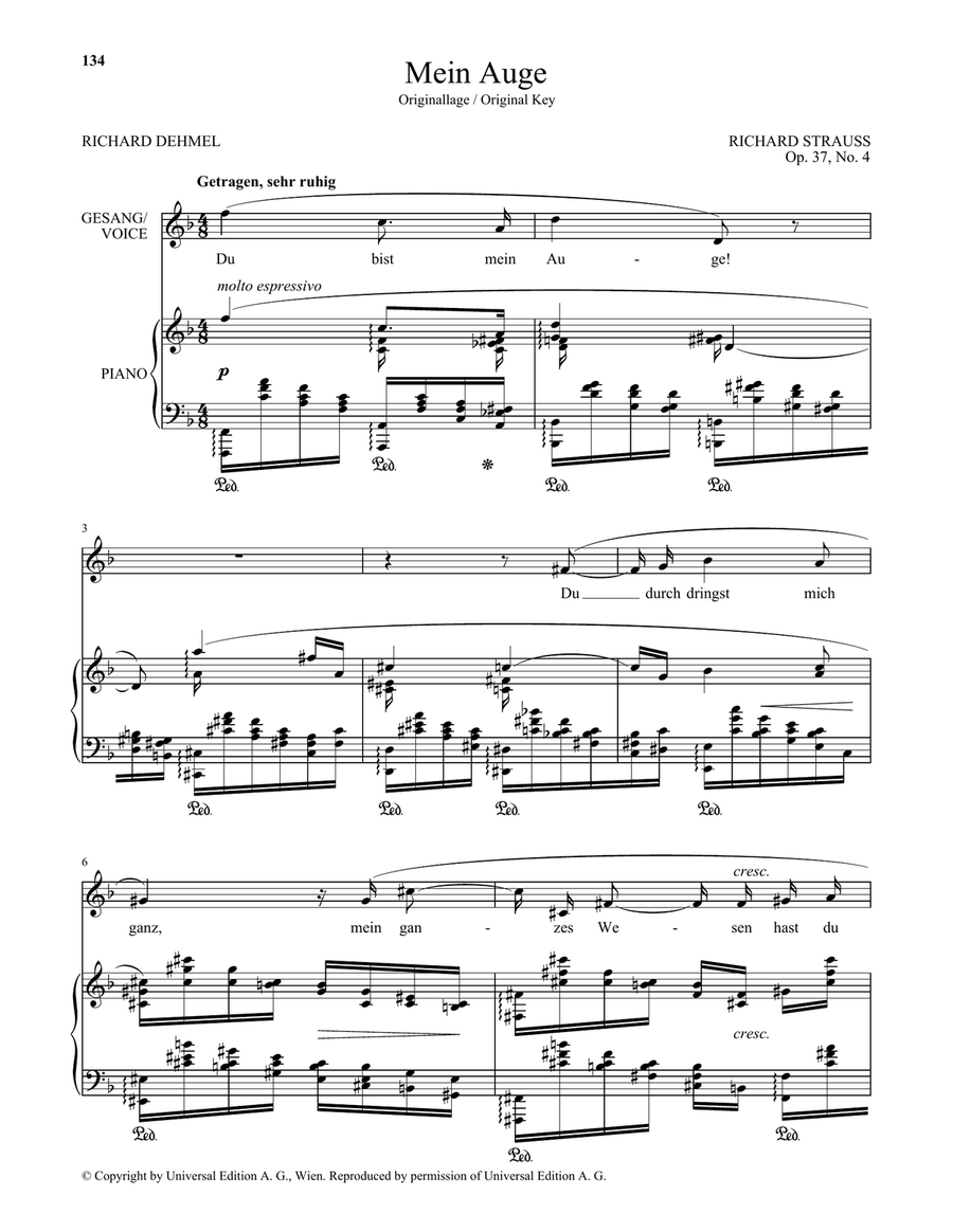 Mein Auge (High Voice) High Voice scores gallery preview page 1