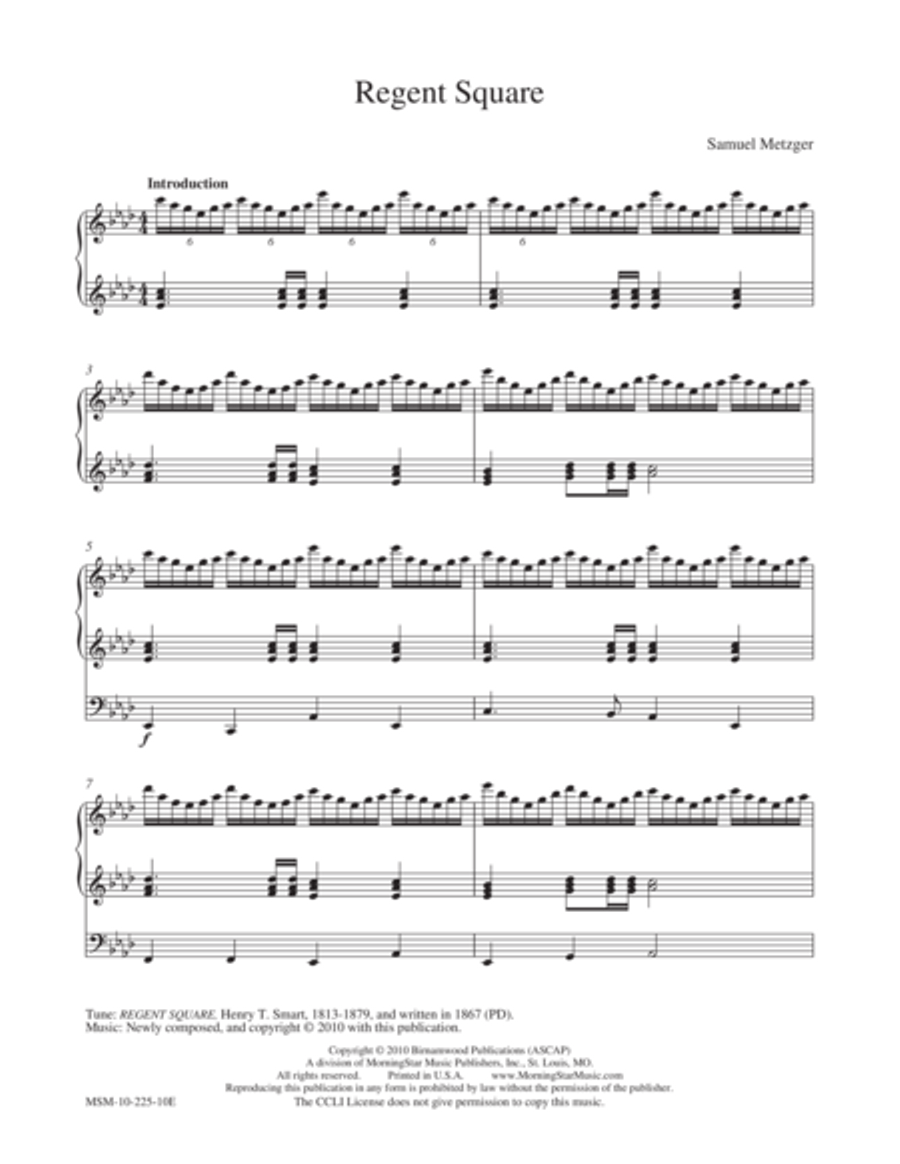 Regent Square Regent Square Choir scores gallery preview page 1
