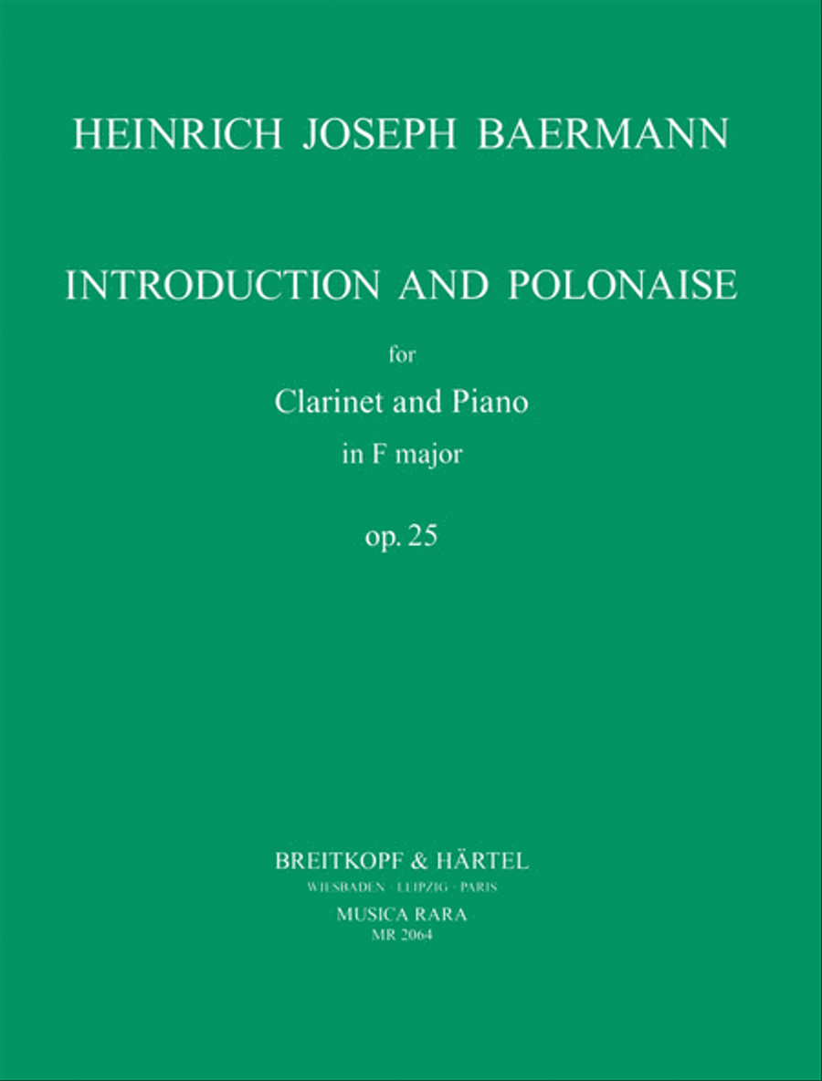 Introduction and Polonaise in F major Op. 25 Clarinet Solo scores gallery preview page 1