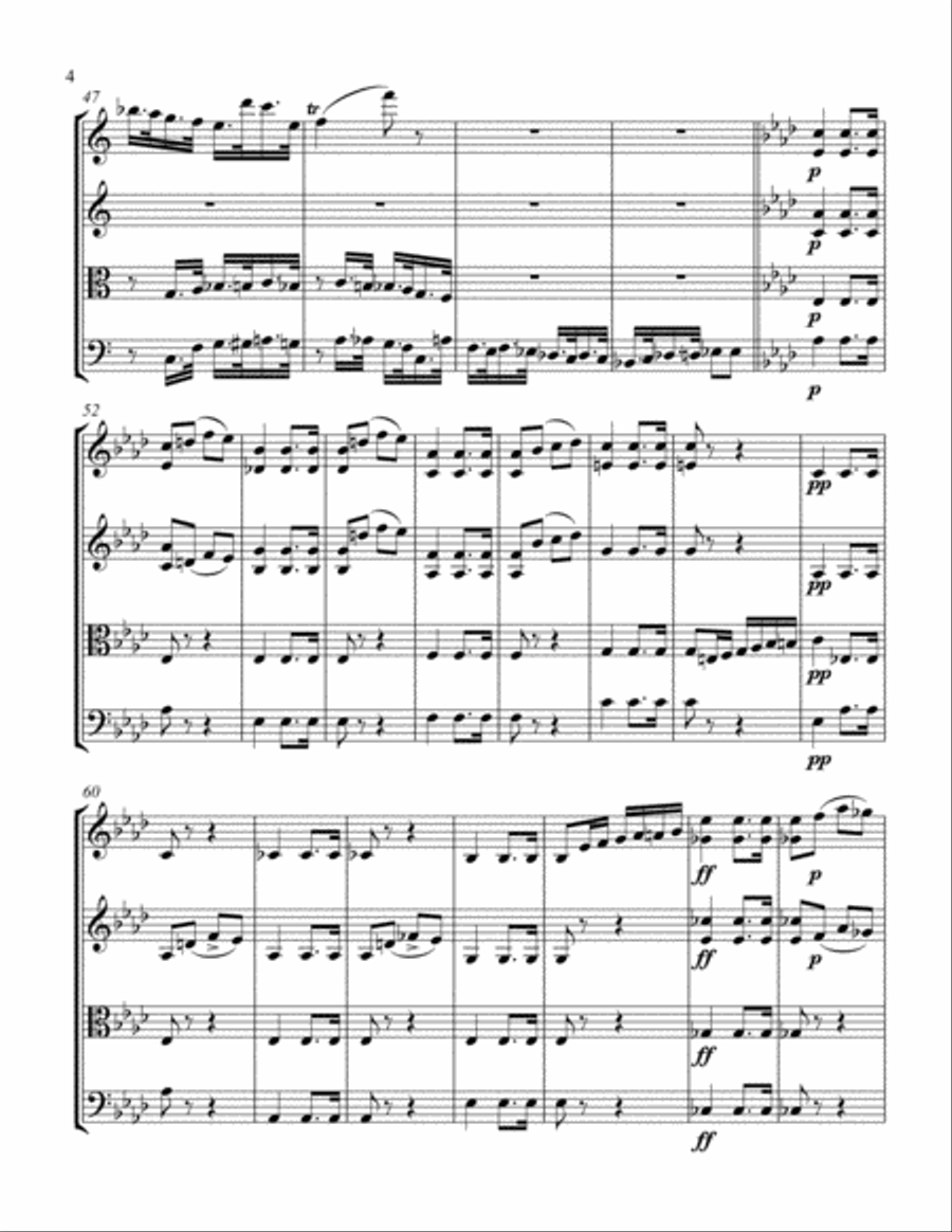 Adagio in C Major D. 349 String Quartet scores gallery preview page 4