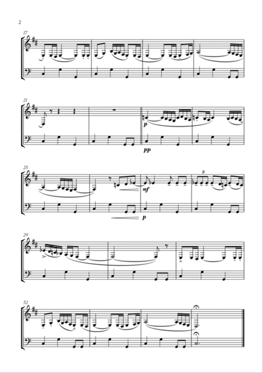 Bolero (for Clarinet and Trombone) Clarinet scores gallery preview page 2