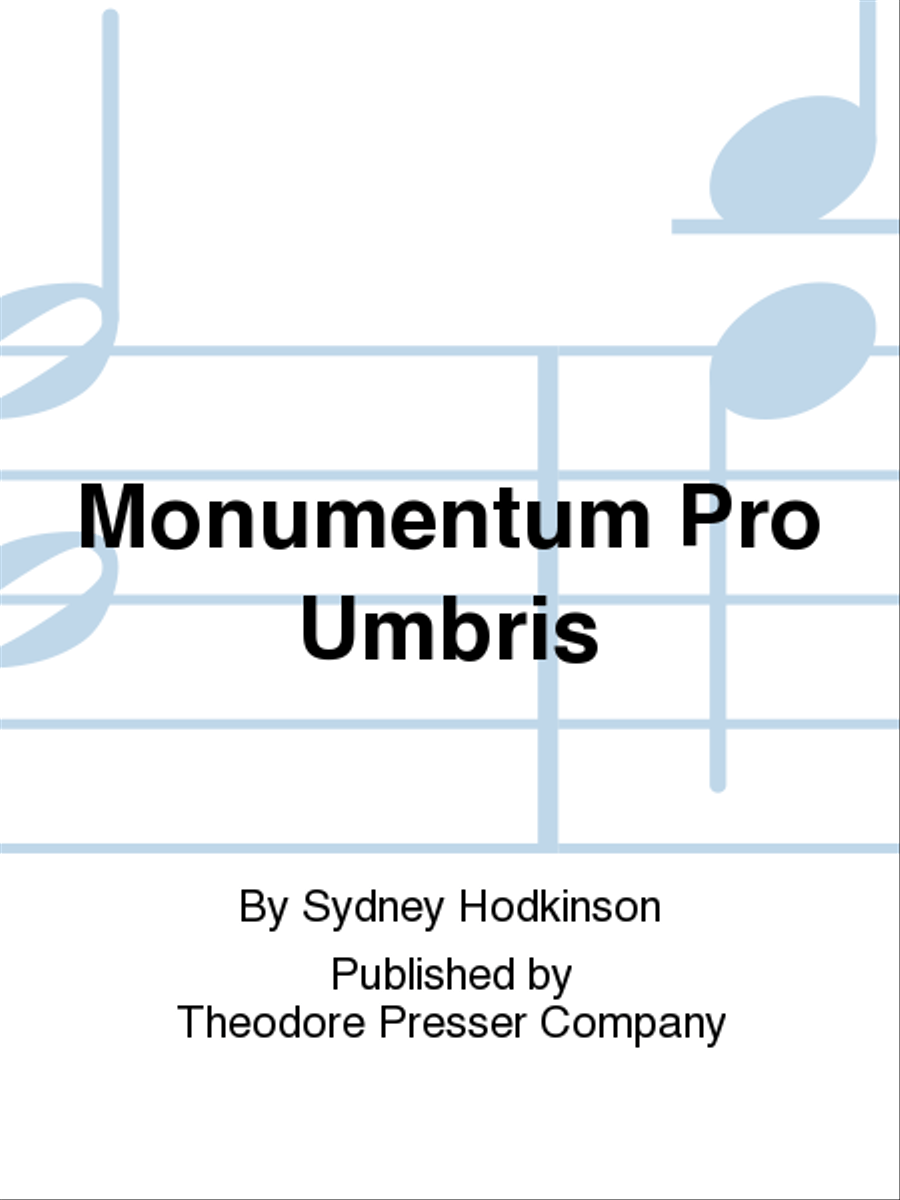 Monumentum Pro Umbris Concert Band scores gallery preview page 1