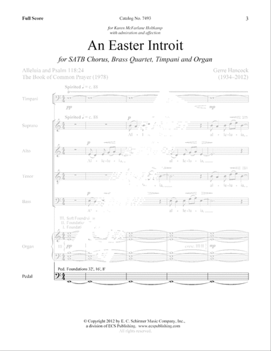 An Easter Introit (Full Score) Choir scores gallery preview page 4