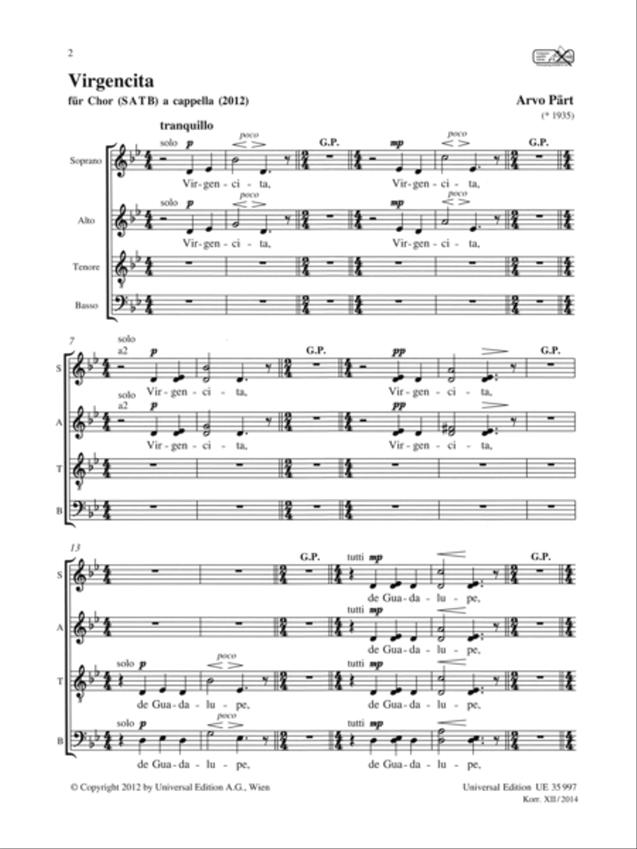 Virgencita 4-Part scores gallery preview page 2